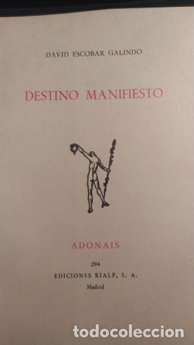 B&uuml;cher: Destino Manifiesto - Escobar Galindo, David