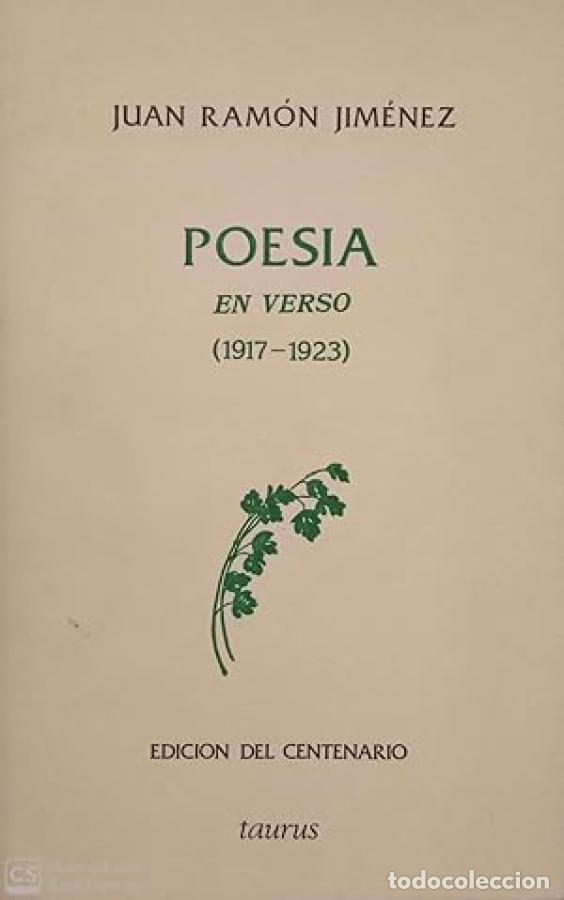 books: Poes&iacute;a en verso (1917-1923) - Juan Ram&oacute;n Jim&eacute;nez
