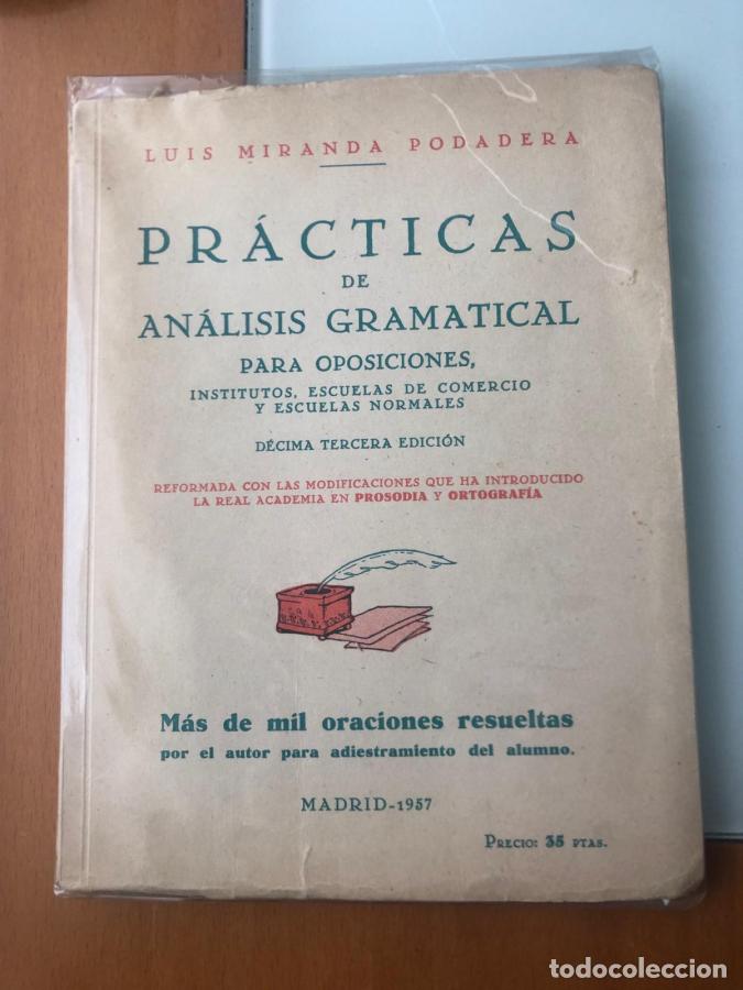 Libros: Pr&aacute;cticas de an&aacute;lisis gramatical, reformada con las modificaciones que ha introducido la Real Academ