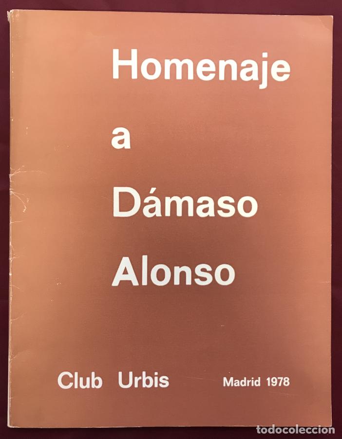 B&uuml;cher: Homenaje a D&aacute;maso Alonso - VV.AA.