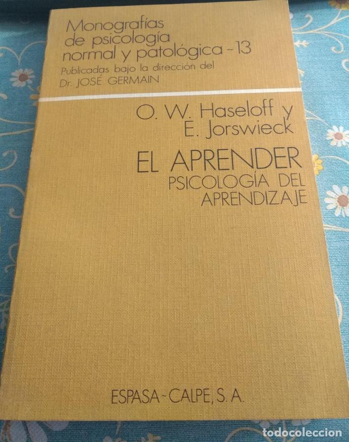 B&uuml;cher: El aprender. Psicologia del aprendizaje - Haseloff, O.W ; Jorswieck