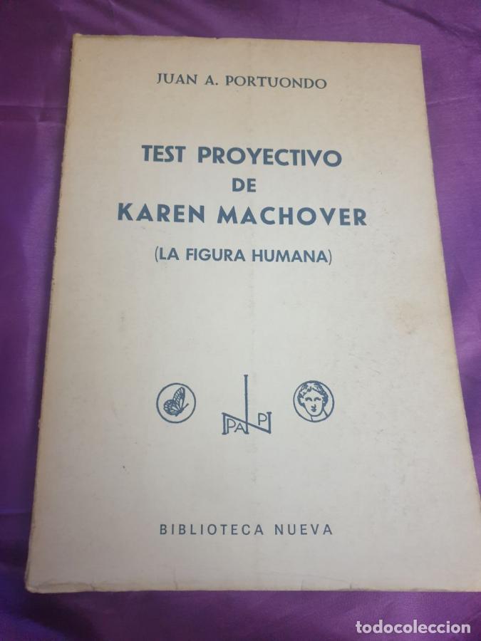 Libros: Test proyectivo de Karen Machover ( LA FIGURA HUMANA) - JUAN A. PORTUONDO