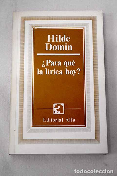 Libri di seconda mano: &iquest;Para qu&eacute; la l&iacute;rica hoy?.- Domin, Hilde