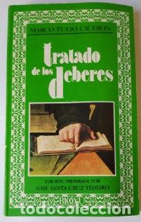 Libros: Tratado de los deberes. - Tulio Cicer&oacute;n, Marco