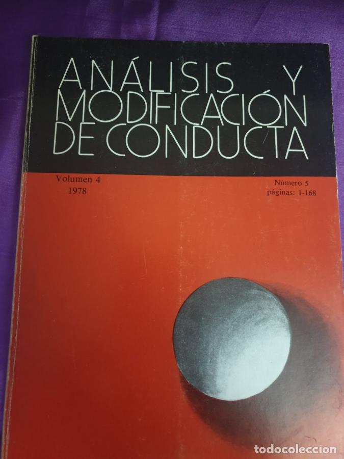 Libros: ANALISIS Y MODIFICACION DE CONDUCTA Volumen 4, 1978. N.&ordm; 5 - VVAA