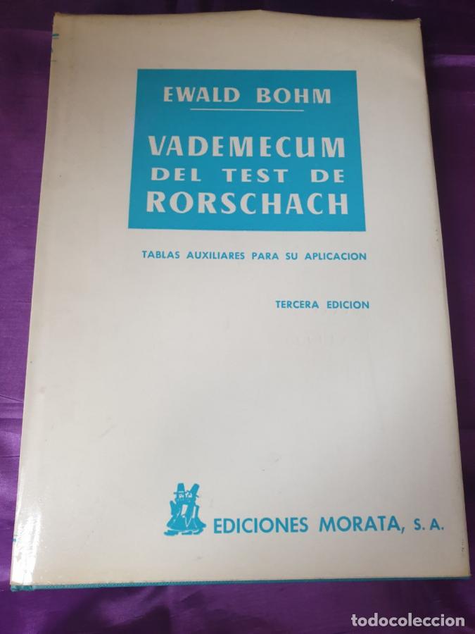 Libros: VADEMECUM DEL TEST DE RORSCHACH. Tablas auxiliares para su aplicaci&oacute;n - EWALD BOHM