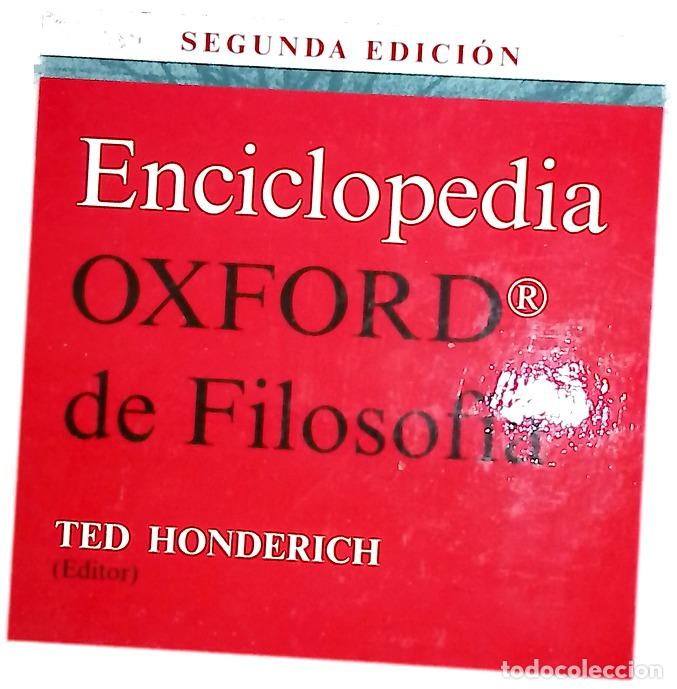 Libros: Enciclopedia Oxford de filosof&iacute;a