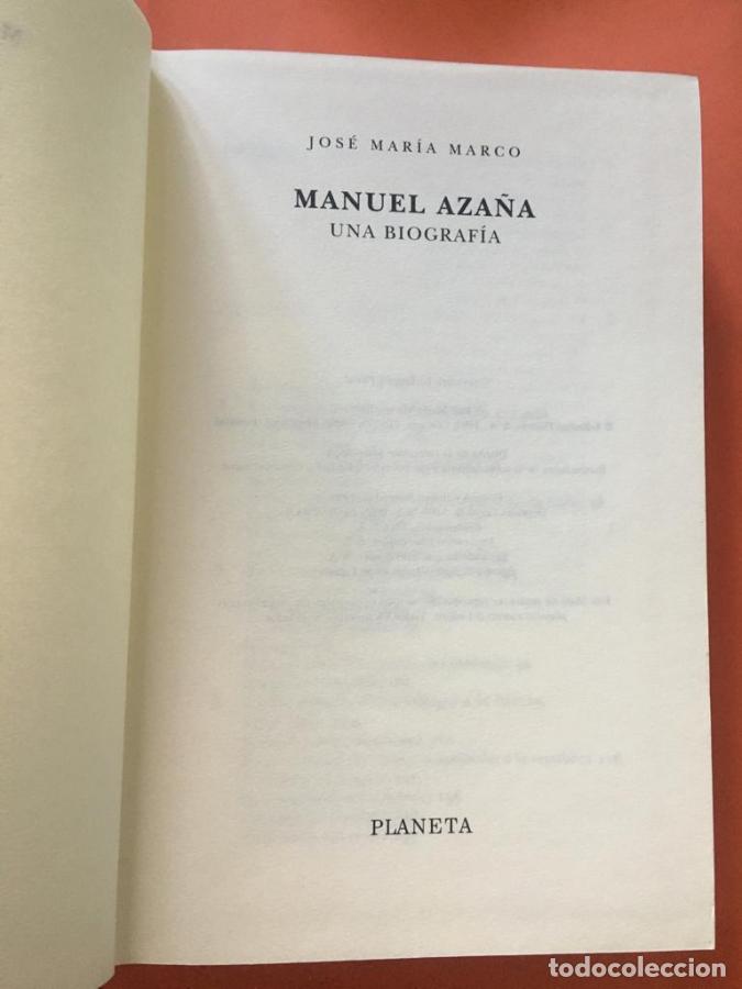 Libros: Manuel Aza&ntilde;a. Una biograf&iacute;a - Marco, Jose Mar&iacute;a