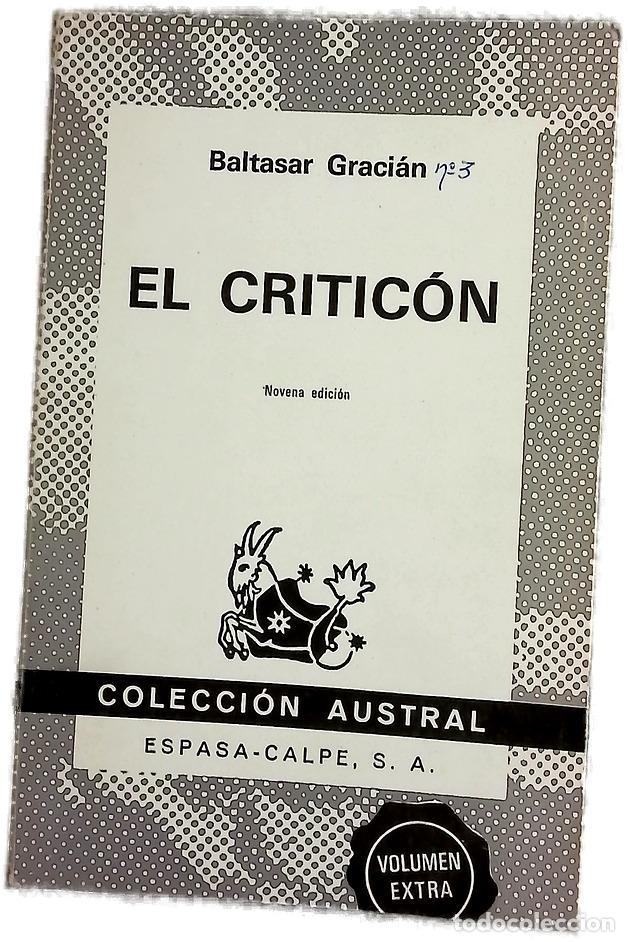 Libros: El Critic&oacute;n - Graci&aacute;n, Baltasar; Quiles, Ismael