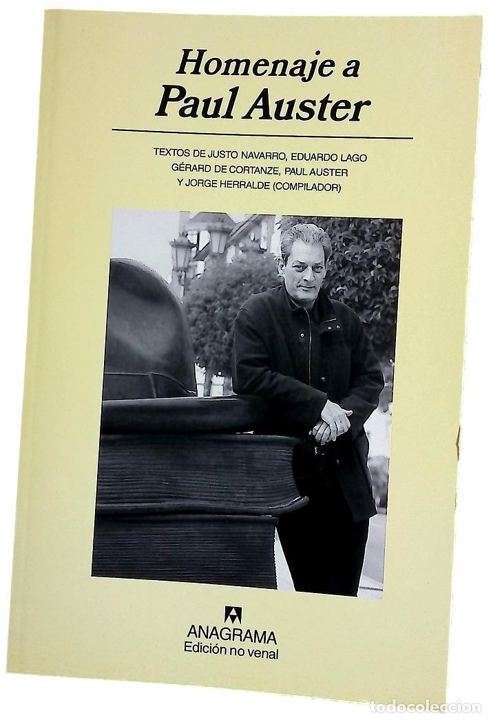 Libros: Homenaje a Paul Auster - Herralde, Jorge; Navarro, Justo