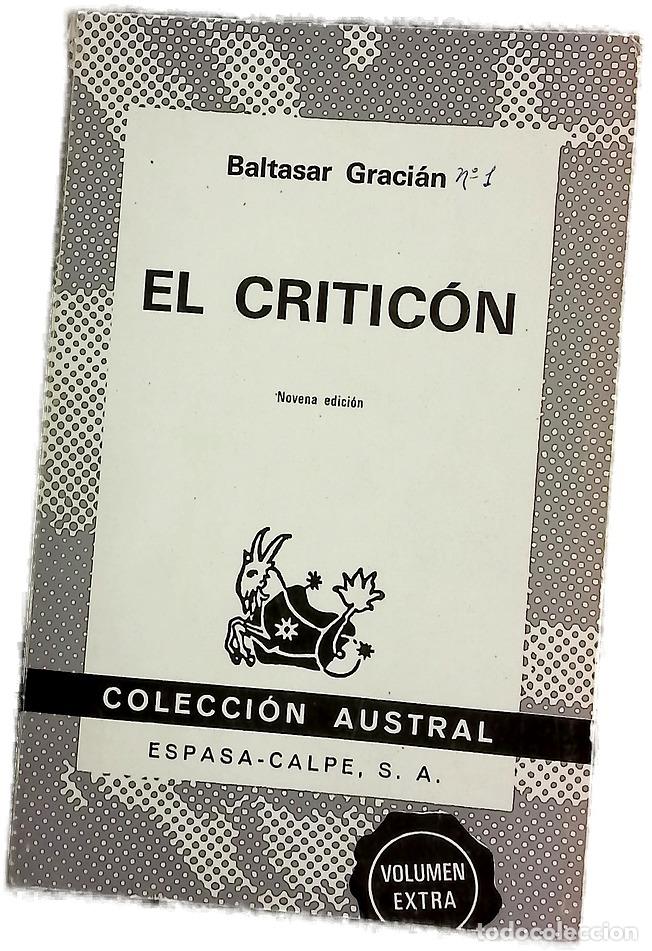 Libros: El Critic&oacute;n - Graci&aacute;n, Baltasar; Quiles, Ismael