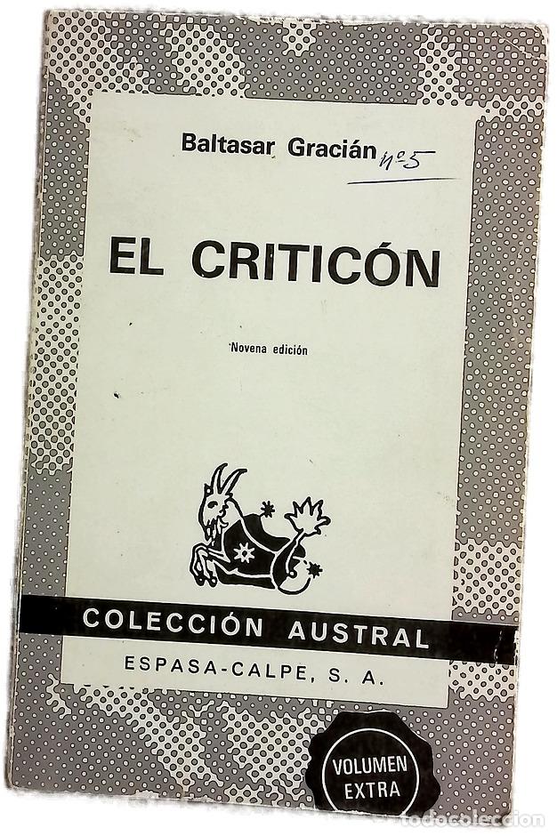 books: El Critic&oacute;n - Graci&aacute;n, Baltasar; Quiles, Ismael