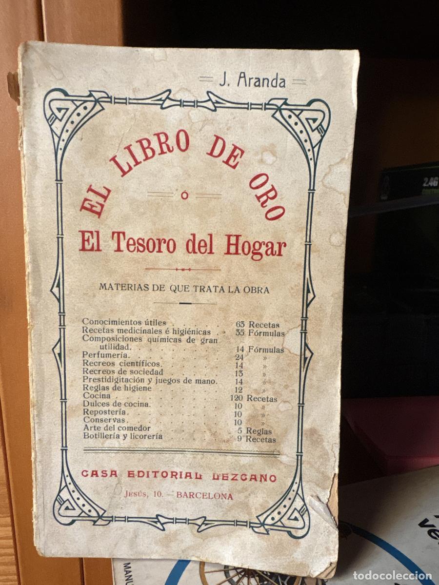 Livres: El libro de oro o el tesoro del hogar - J. Aranda tdk709