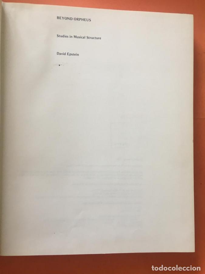 Libros: Beyond Orpheus. Studies in Musical Structure - Epstein, David - Foto 2