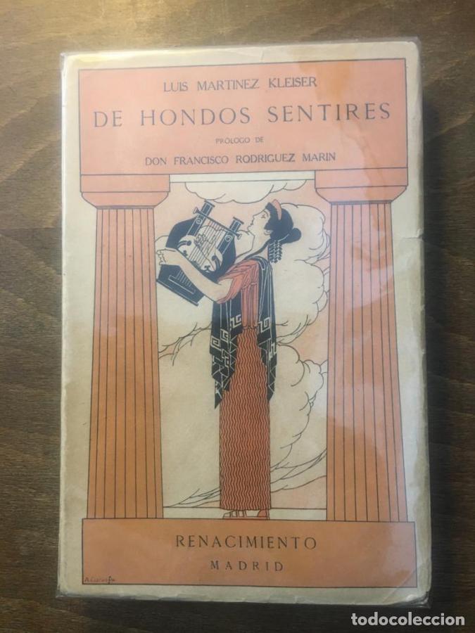Libros: De hondos sentires - Mart&iacute;nez Kleiser, Luis
