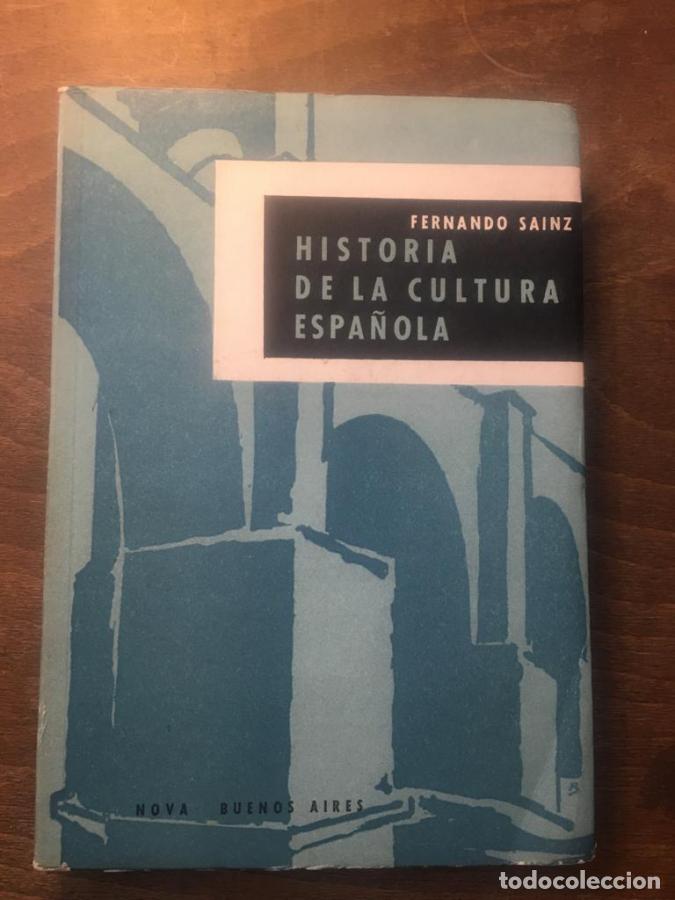Libros: Historia de la cultura espa&ntilde;ola - Sainz, Fernando