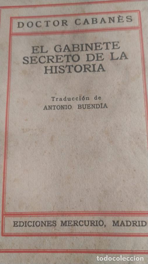 Livres: El Gabinete secreto de la historia - Doctor Cabanes