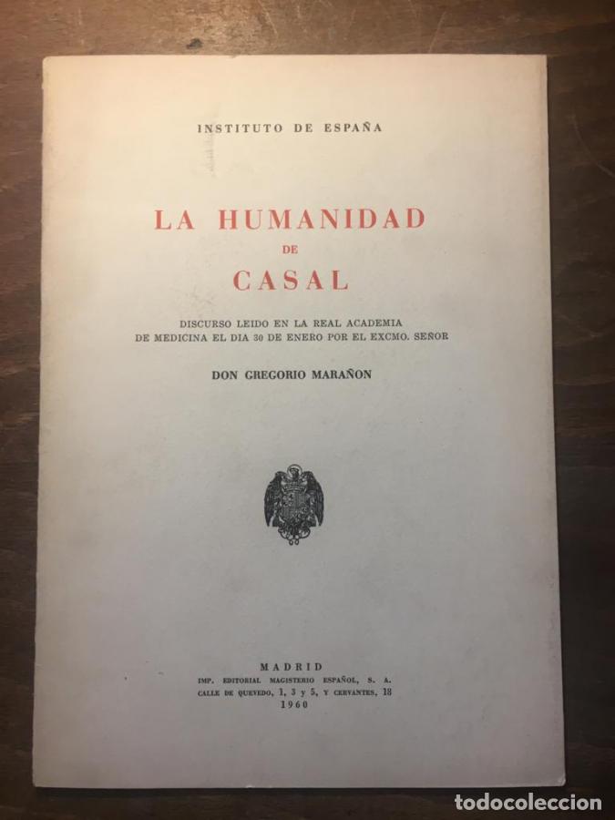Libros: La humanidad de Casal - Mara&ntilde;&oacute;n, Gregorio