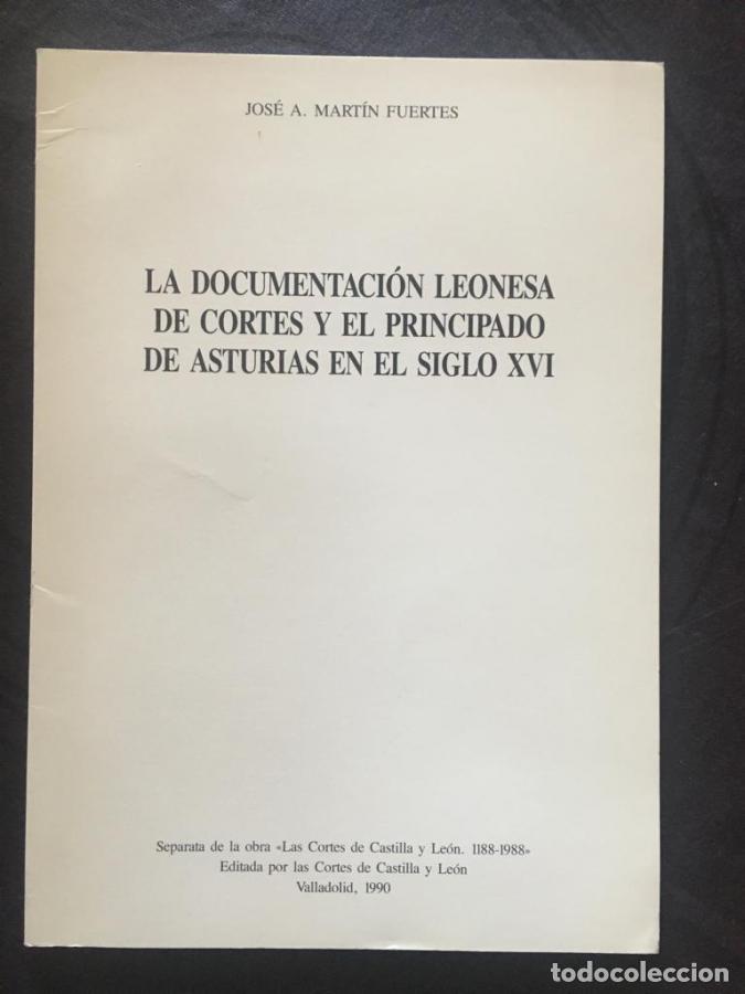 Libros: La documentaci&oacute;n leonesa de cortes y el principado de Asturias en el siglo XVI. Separata de la obra