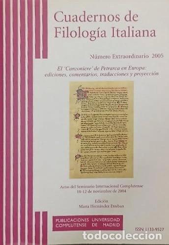 books: Cuadernos de Filolog&iacute;a Italiana: N&uacute;mero Extraordinario 2005- 9771133952009
