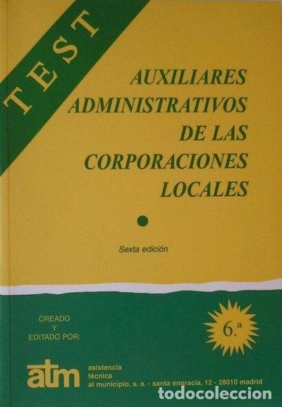 books: Auxiliares administrativos de las corporaciones locales - Test- 9788484620532