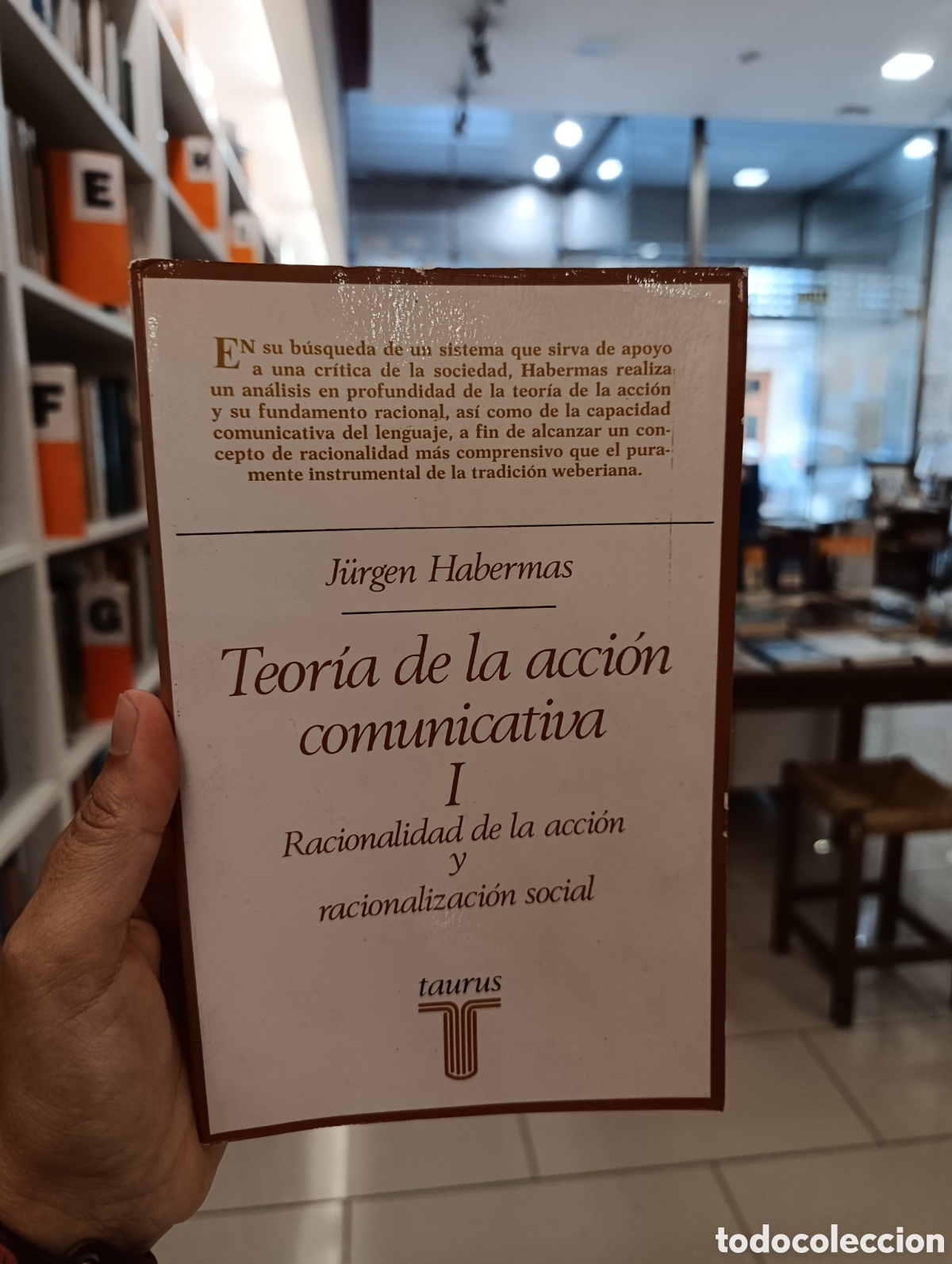 Libros: TEOR&Iacute;A DE LA ACCI&Oacute;N COMUNICATIVA I. HABERMAS, J. TAURUS. MADRID, 1988