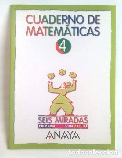 Libros: Cuaderno de matem&aacute;ticas 4- 9788420794099