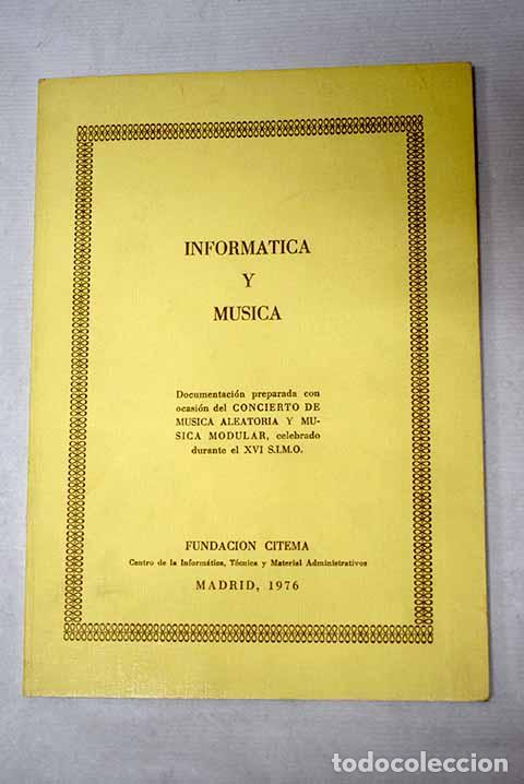Libros: M&uacute;sica aleatoria, m&uacute;sica modular