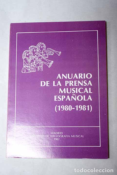 Libros: Anuario de la prensa musical espa&ntilde;ola (1980-1981)