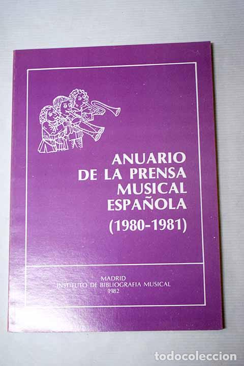 Libros: Anuario de la prensa musical espa&ntilde;ola (1980-1981)