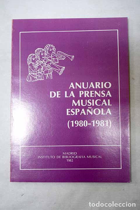 Libros: Anuario de la prensa musical espa&ntilde;ola (1980-1981)