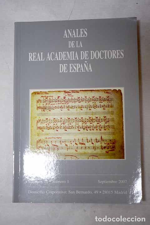 Libros: Anales de la Real Academia de Doctores de Espa&ntilde;a, Volumen 11, N&uacute;mero 1