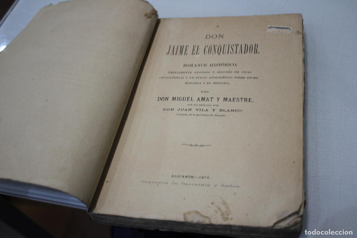 Libros: Don Jaime el conquistador. - Amat y Maestre, Miguel.
