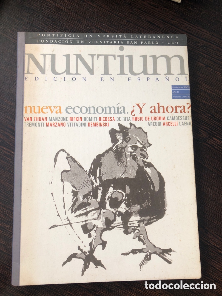 Libri di seconda mano: NUNTIUM NOVIEMBRE 2001 PONTIFICIA UNIVERDITARIA LATERANENSE FUNDACION UNIVERSITARIA SAN PABLO CEU