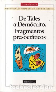 B&uuml;cher: De Tales a Dem&oacute;crito. Fragmentos presocr&aacute;ticos - VV.AA