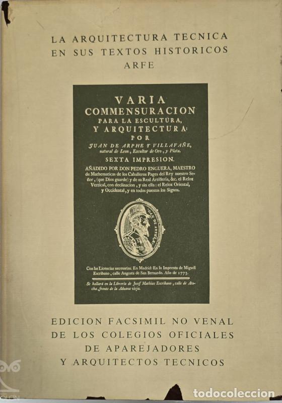 Libros: Varia Commensuracion para la escultura y arquitectura (Facs&iacute;mil) - Juan de Arfe y Villafa&ntilde;e