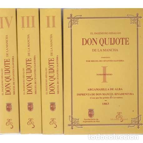 Libros: El Ingenioso Hidalgo Don Quijote de la Mancha. Edici&oacute;n facs&iacute;mil. IV tomos - de Cervantes Saavedra, M