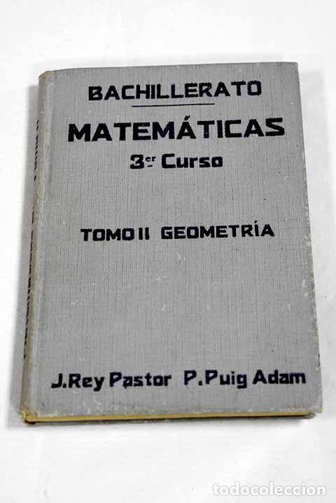 Libros: Matem&aacute;ticas: tercer curso, tomo II.- Rey Pastor, Julio