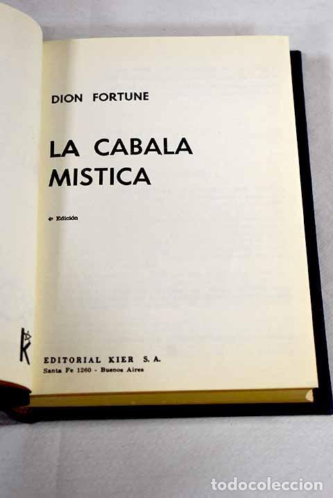 Livres: La c&aacute;bala m&iacute;stica: Fortune, Dion.- Fortune, Dion