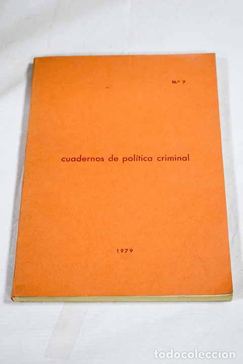 Libros: Cuadernos de politica criminal. N&ordm; 7