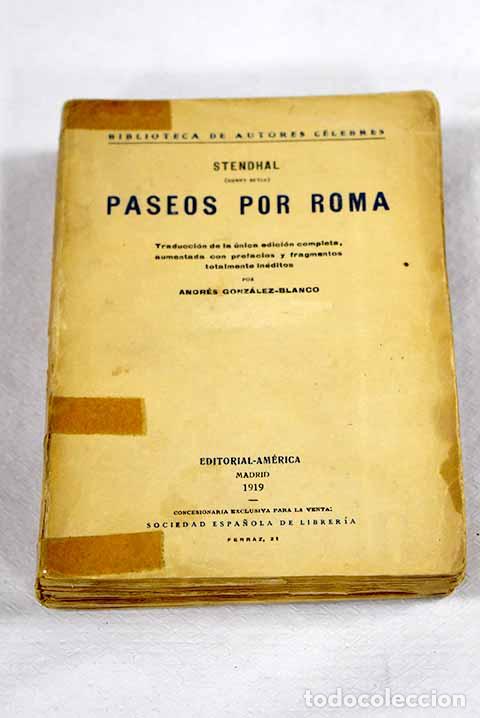 Livres: Paseos por Roma: Stendhal.- Stendhal