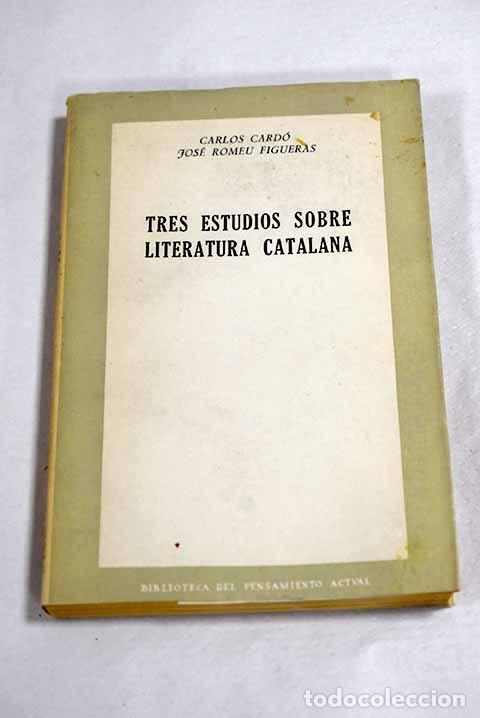 books: Tres estudios sobre literatura catalana