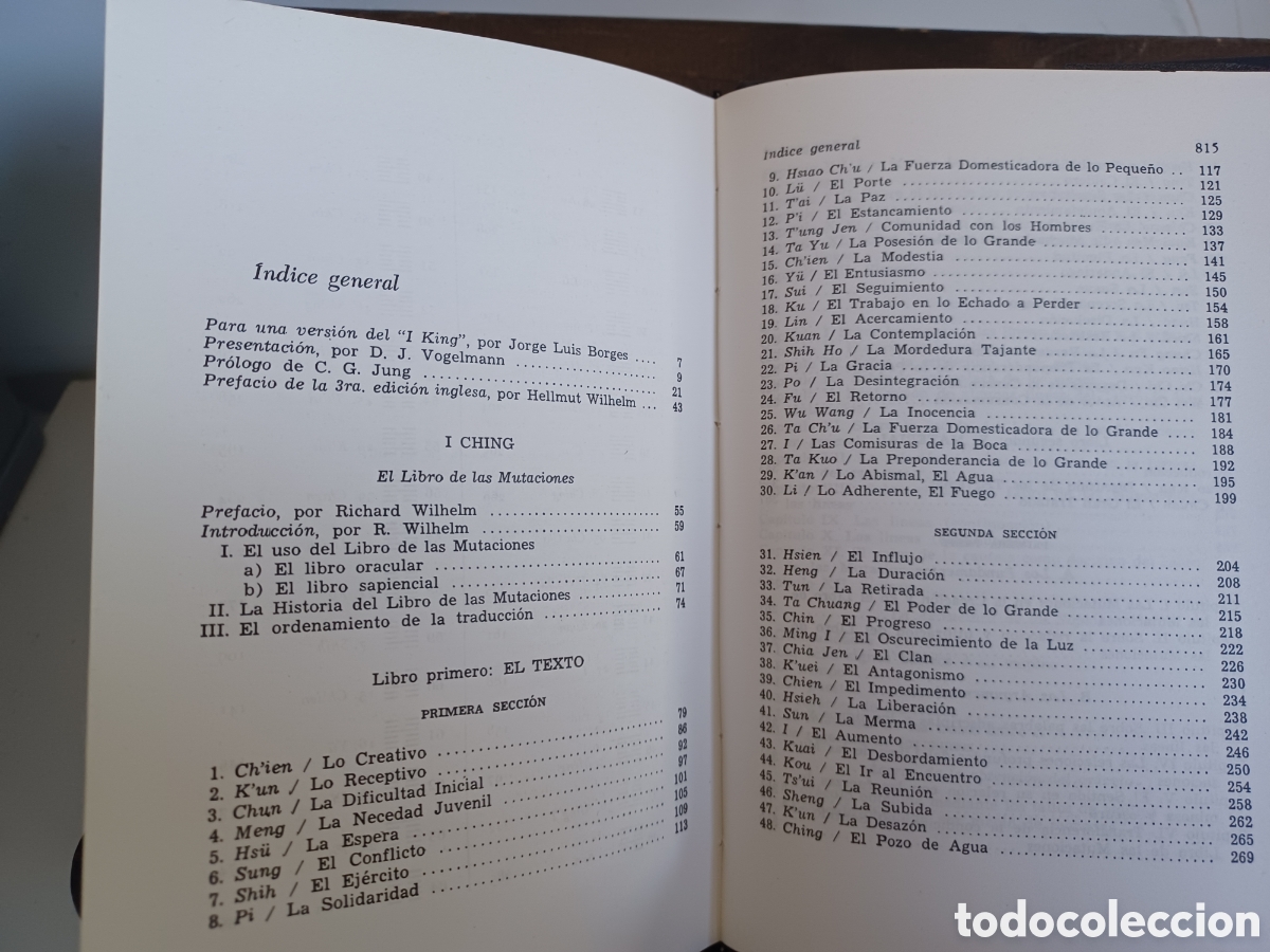 Libros: I Ching. El libro de las mutaciones/ Richard Wilhelm/ Edhasa, 1987 - Foto 8