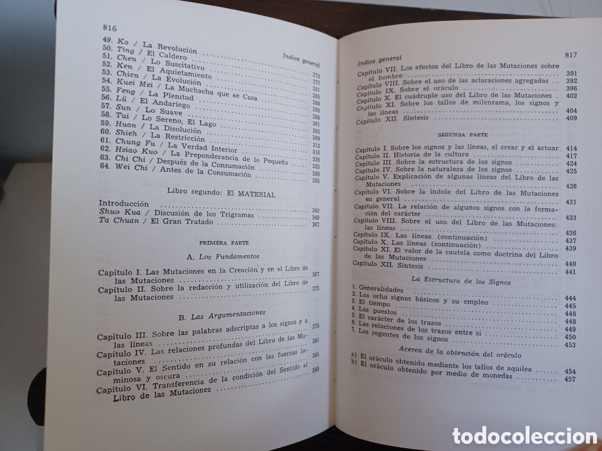 Libros: I Ching. El libro de las mutaciones/ Richard Wilhelm/ Edhasa, 1987 - Foto 9