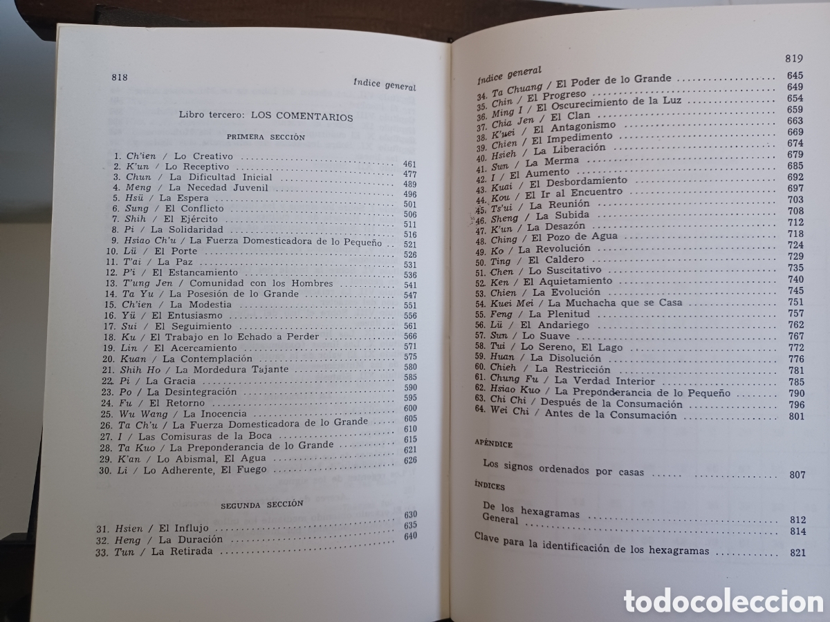 Libros: I Ching. El libro de las mutaciones/ Richard Wilhelm/ Edhasa, 1987 - Foto 10