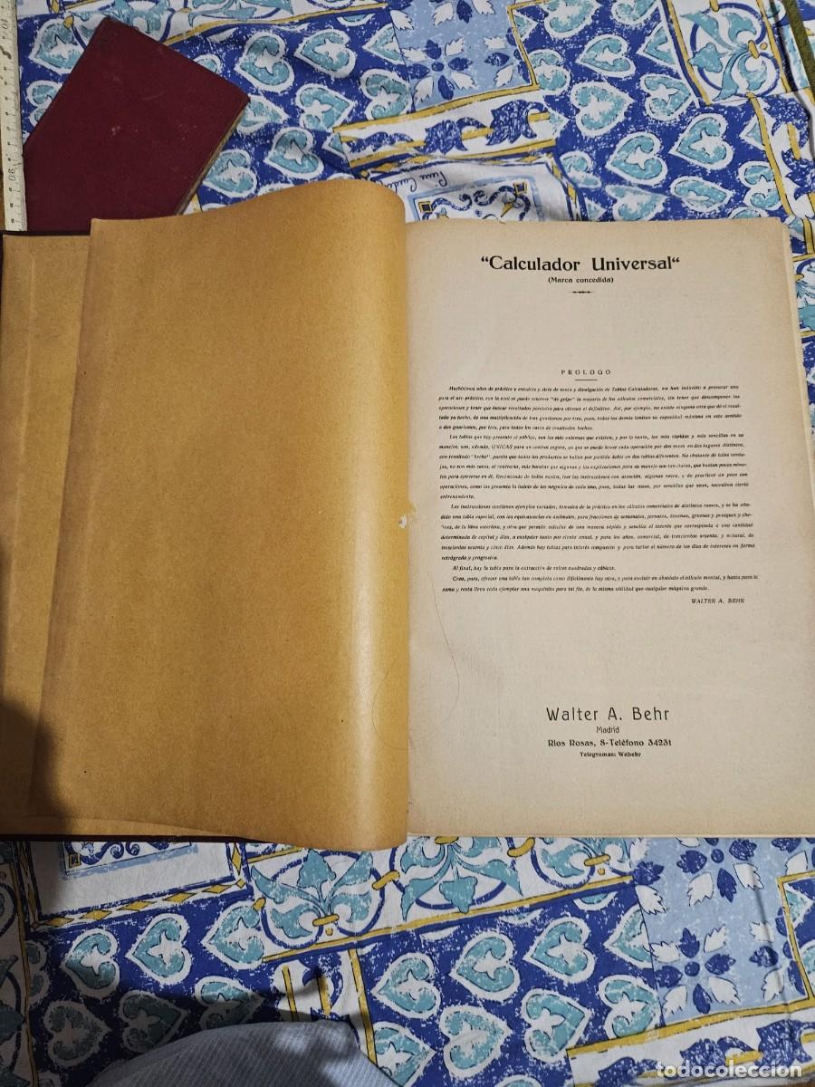 Libros: CALCULADOR UNIVERSAL. WALTER A. BEHR - Foto 3