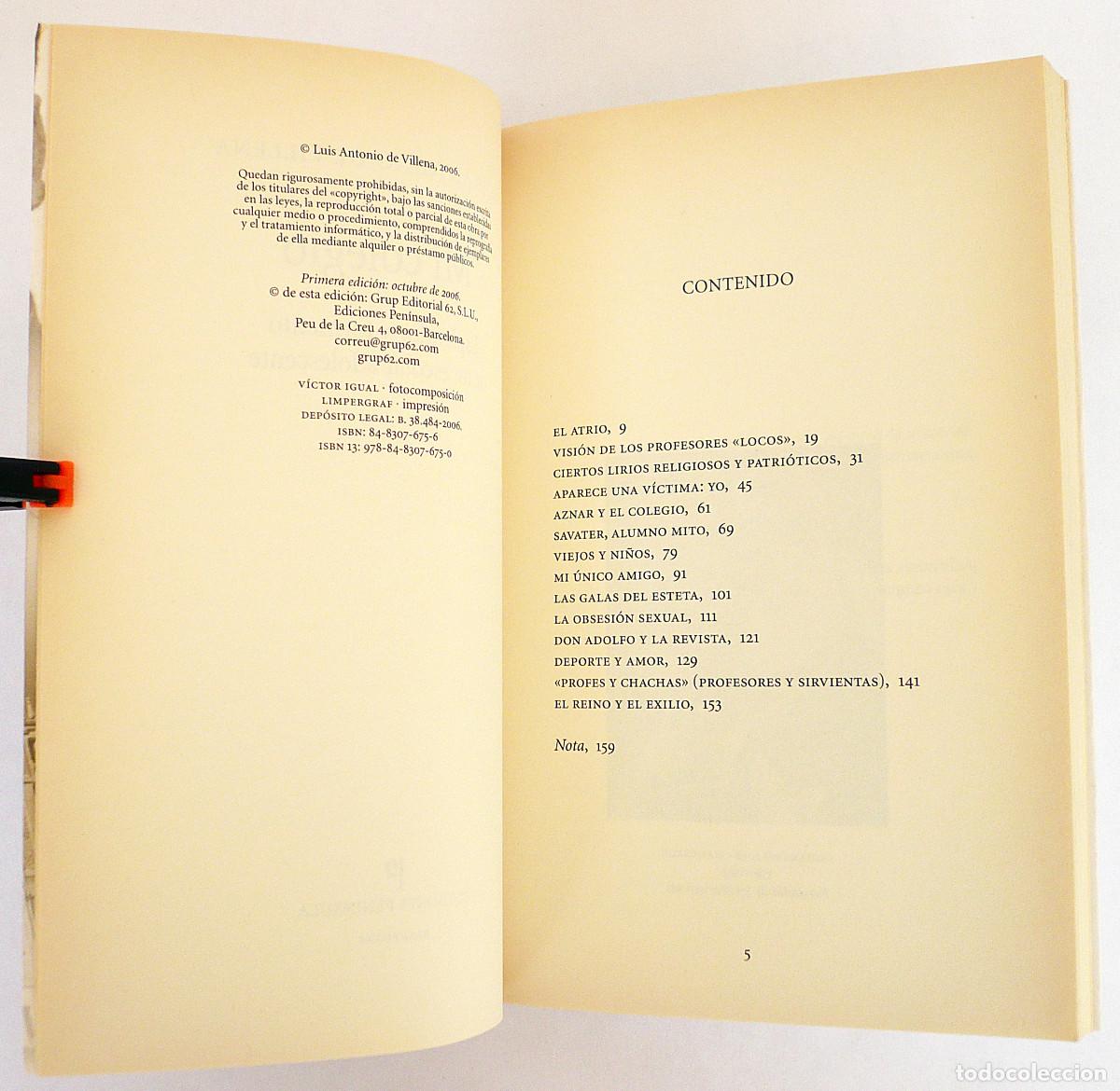 Libros: Luis Antonio de Villena, Mi colegio - Foto 5