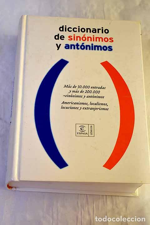 Libros: Diccionario de sin&oacute;nimos y ant&oacute;nimos