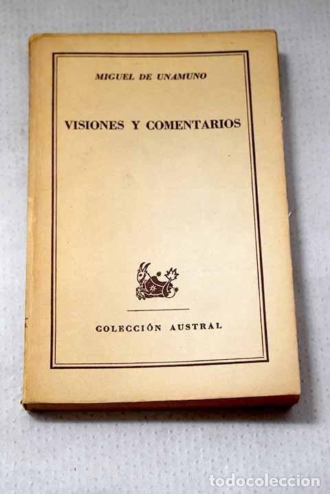 Livros em segunda m&atilde;o: Visiones y comentarios.- Unamuno, Miguel de