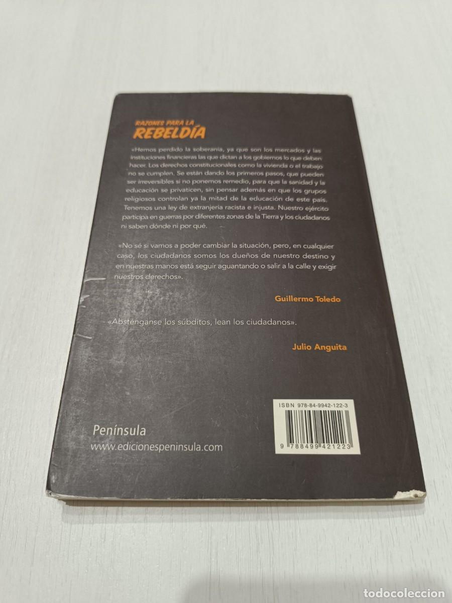 Libros: Razones para la rebeld&iacute;a, Guillermo Toledo, ed. Pen&iacute;nsula - Foto 2